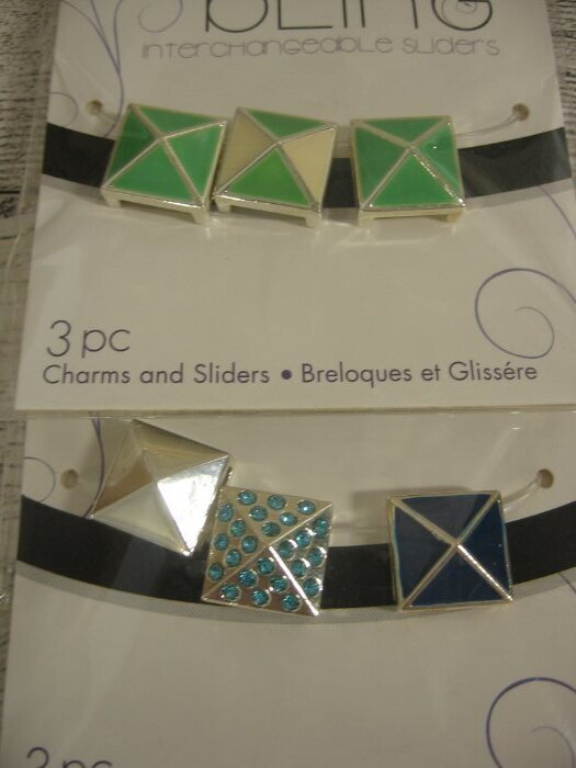 NEW Slider Beads Charms & Bracelet Jewelry Lot Enamel Rhinestones 43 Pc. gallery