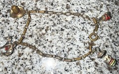 Antique Gold Tone Vaquero Cowboy Style Charm Bracelet No Stamp Not Tested 7.5”