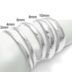 925 Sterling Silver 7″ or 8″ Elegant Omega Bracelet 3mm 4mm 6mm 8mm or 10mm