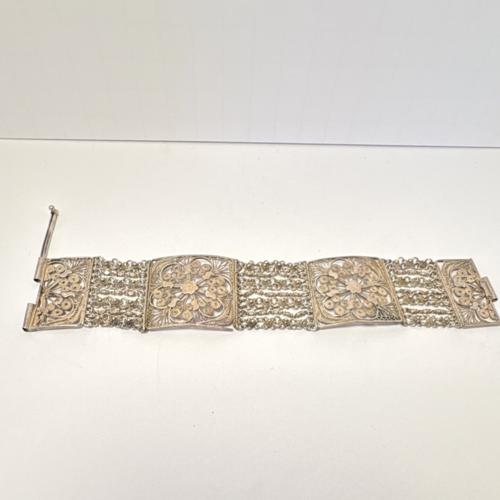 Sterling Silver Victorian Cuff Statement Bracelet gallery