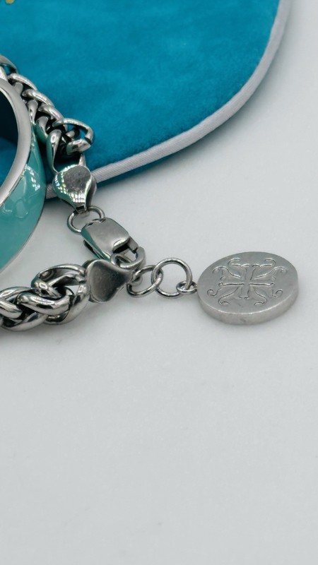 Rustic Cuff 3pc Stacker Bracelet Set Silvertone Turquoise Grace Faith Stack gallery