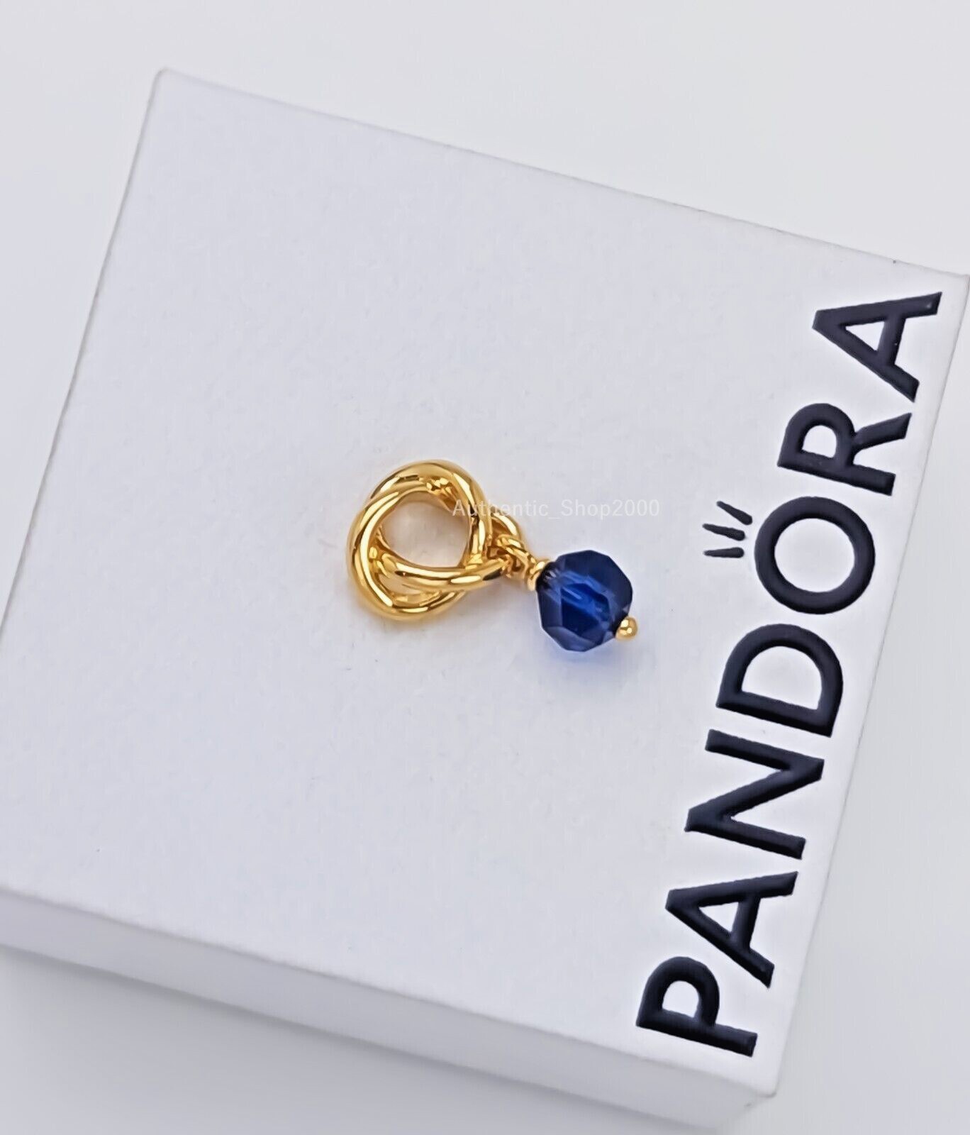 New 100% Authentic PANDORA September Blue Eternity Circle Dangle Charm 763462C09 gallery