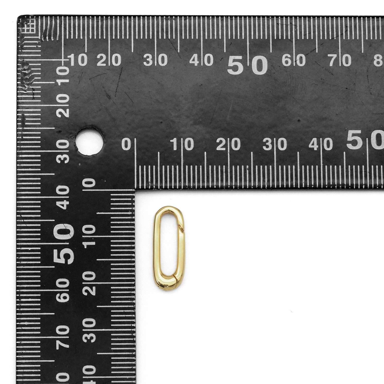 Plain Gold Long Paperclip Snap Click Clasp/Charm Holder, Sku gallery