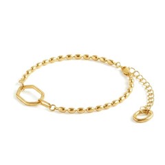 Pearl Bracelets for Women – Dainty 14K Gold Plated Beaded Pearl Link Chain Bi…