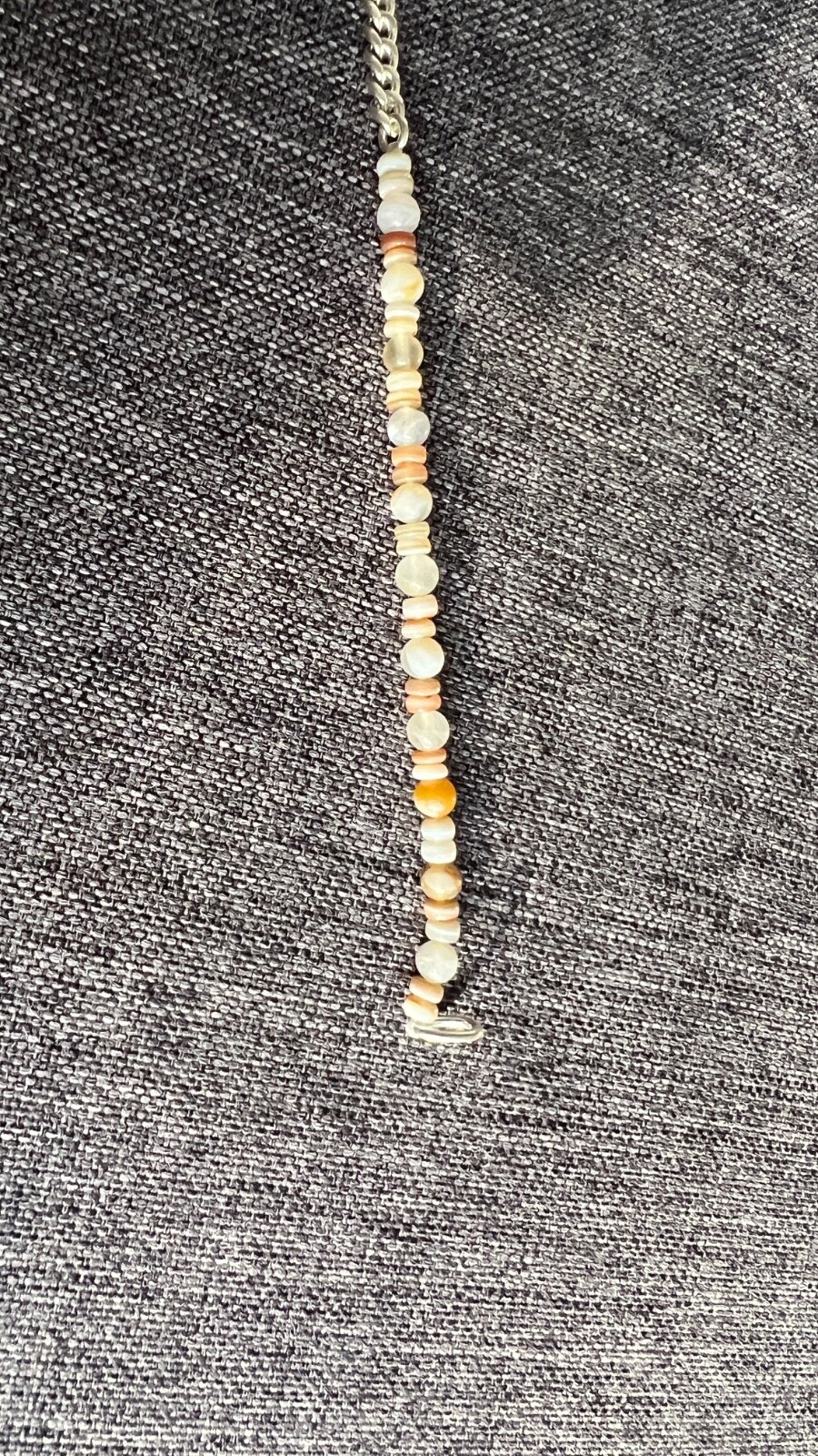 COS silver chain bracelet with beads gallery