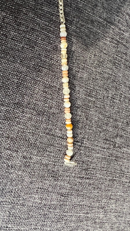 COS silver chain bracelet with beads gallery