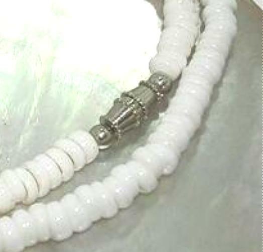 5mm-6mm Natural Small White Virgin Cone Hawaiian Puka Shell Bracelet 7.5" gallery