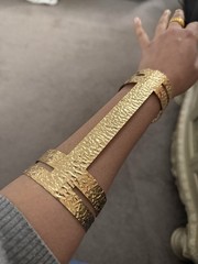Bracelet Lot 2 Chunky Big Armor Wide Wedding Gold Cuff Metal Costume Statement