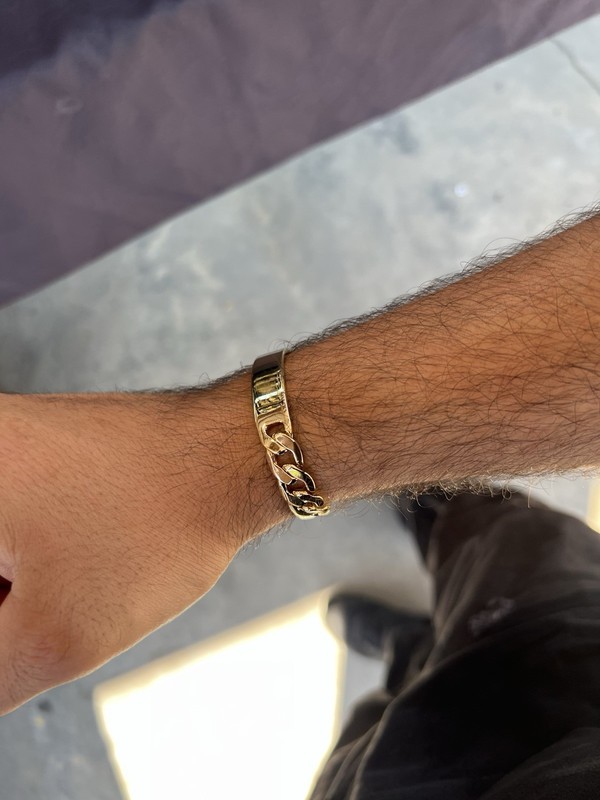 Stainless Steel ID bracelet Gold Plated 8 Inch Excellent Quality gallery