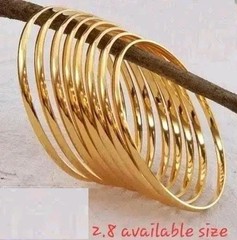 Daily Wear Golden Bangles Jewelry For Her Indian Function Wear TT24