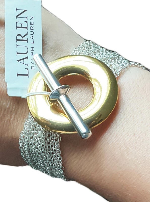 RLL Ralph Lauren | Multi-Strand Bracelet Gold/Silver Tone | Women's 7.5" NWT gallery