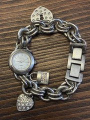 Vivani Charm Watch Bracelet Silver Tone
