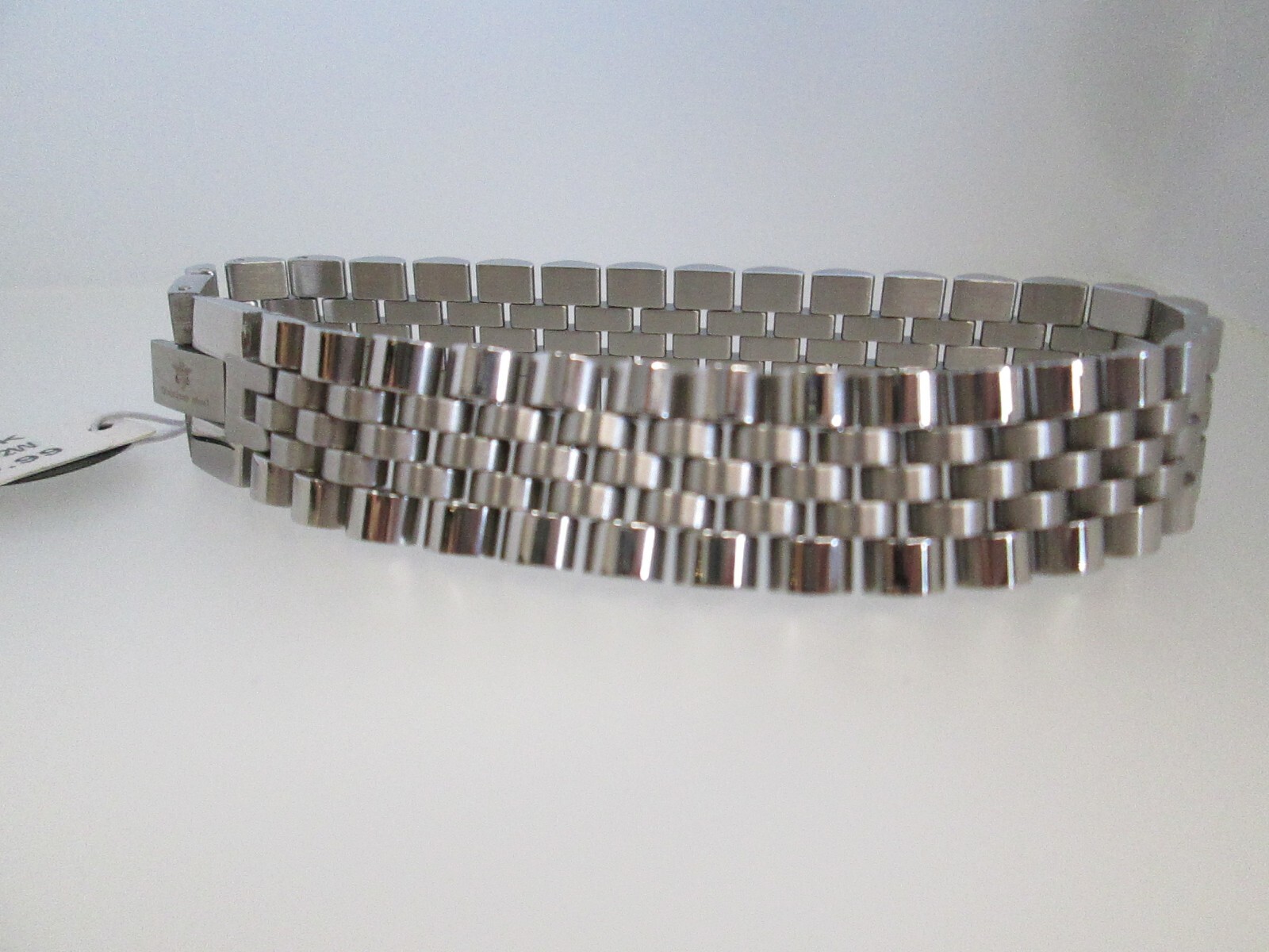 Black Jack Stainless Steel Bracelet Silver Tone Jubilee Link New gallery