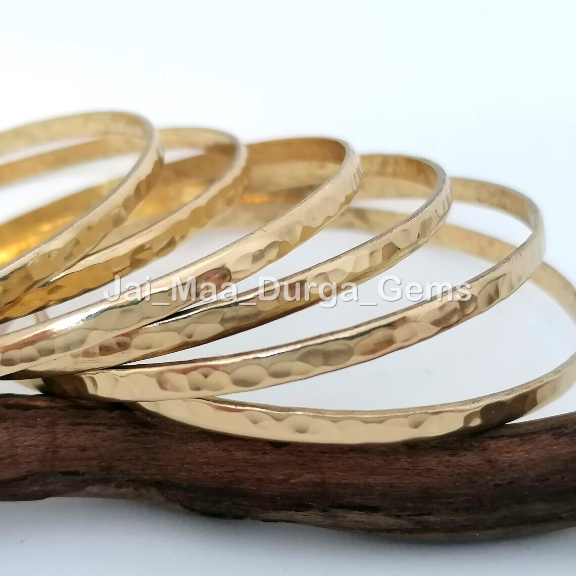 Set Pcs of COPPER BRASS SILVER MICRO Handmade Women Hammered Bangle Bracelet P70 gallery