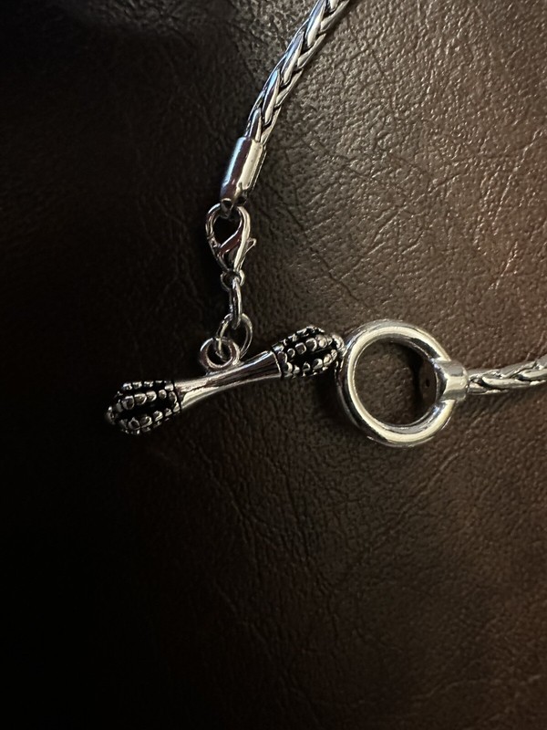 Silver Charm Bracelet For Bead Charms Wheat Chain With Toggle Closure NWOT gallery