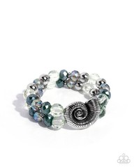 Paparazzi Snail Shimmer – Green – UV Beads – Beads – Silver Snail – Stretch Bra