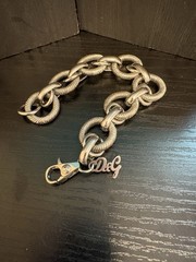 Dolce & Gabbana bracelet marine circular link 8” stainless steele lobster clasp
