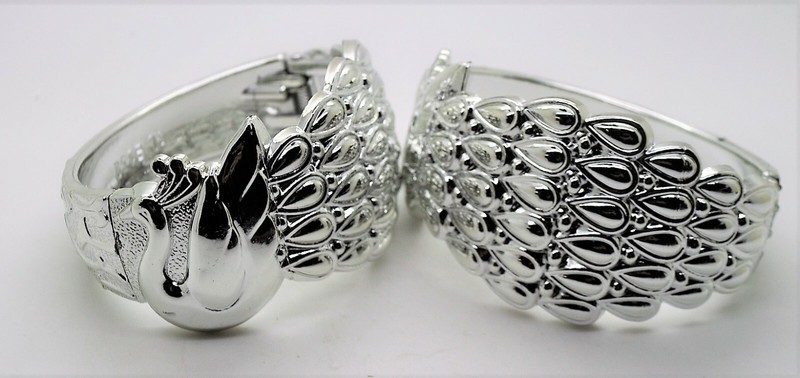 Lot 0f 6/12 silver color open bangle Bracelets style fashion jewelry wholesale gallery