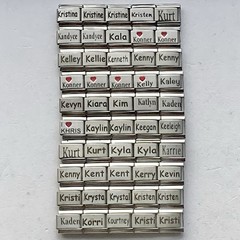 50 Pieces ITALIAN CHARMS 9 MM lot #450 Wholesale New Old Stock NOS Link Pieces
