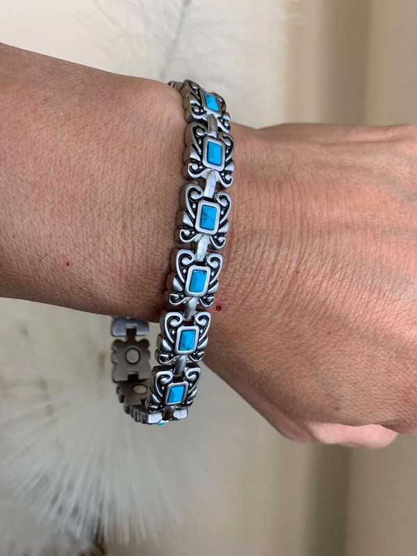 Turquoise Magnetic Bracelet Men Women Restore Balance Energy Arthritis Pain Joy gallery