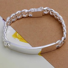 Charm 925 Sterling Silver Bracelet Design Noble Pretty Solid 10MM for Mens Women