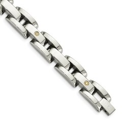 *BRAND NEW* Chisel Stainless Polished Rhodium-Plated Bracelet SRB415-8.5
