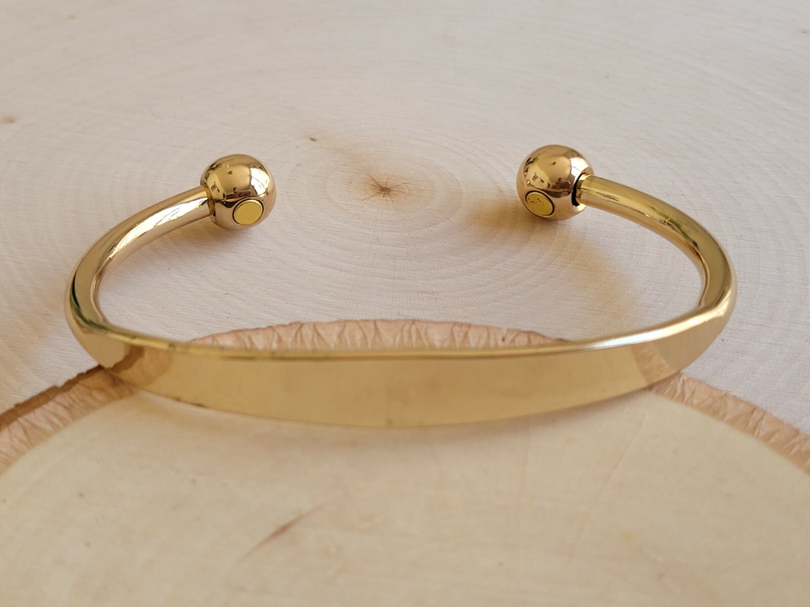 Pure Copper Magnetic Bracelet Gold Plated Arthritis Therapy Heavy Cuff Bracelet gallery