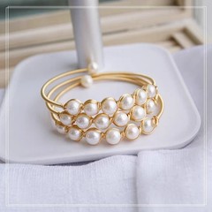 Beautiful AAA akoya real natural White pearl Bracelet 7.5-8″