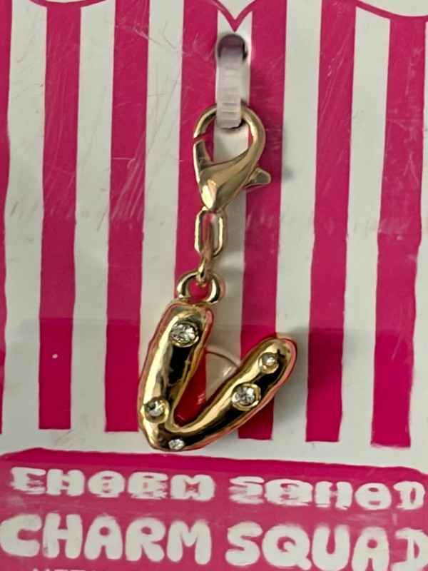 FAO Schwarz Charm Squad Metal Charm Collection Letters R & V Lot of 2 New gallery