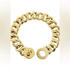 Marc By Marc Jacobs Large Goldtone Bracelet with Katie Turn Lock New with Tags.