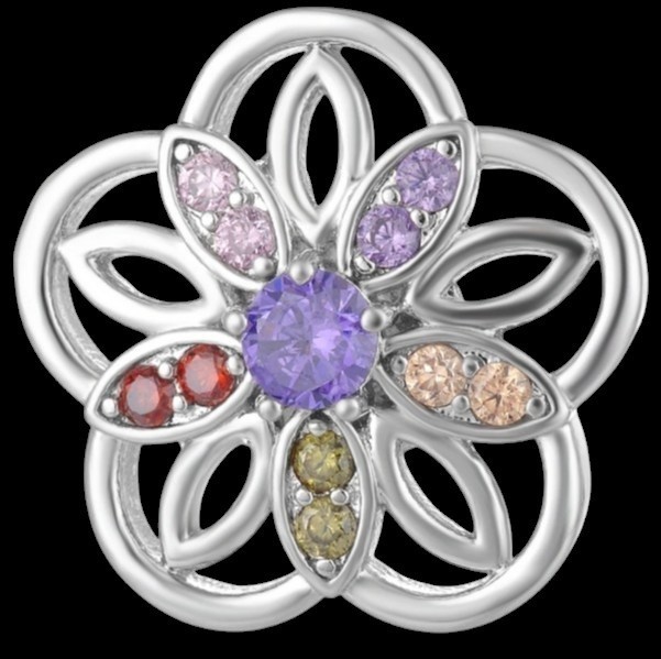 Snap Jewelry CZ Flower Cubic Zircon fit 18-20mm fits Ginger Charm Accessories gallery