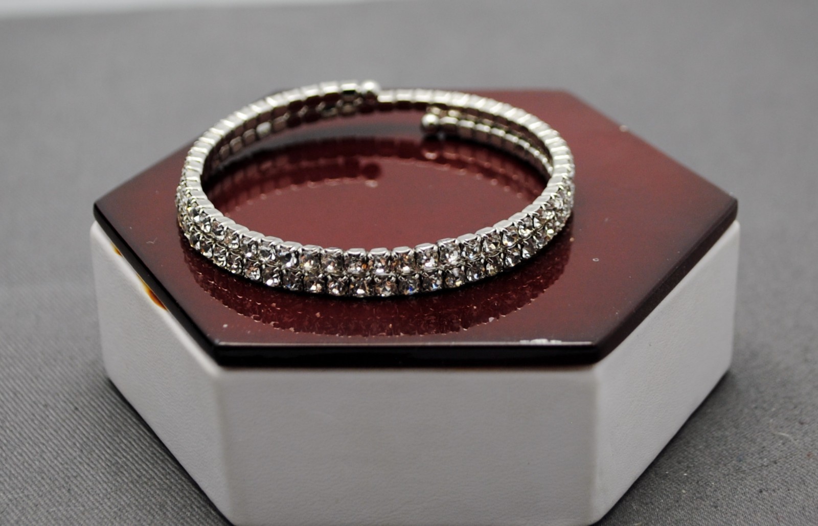 FASHION JEWELRY RHINESTONE BANGLE BRACELET 6.25" #COS037 gallery