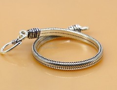 5 mm925sterling silver snake chain customized half round D shape bracelet sbr378