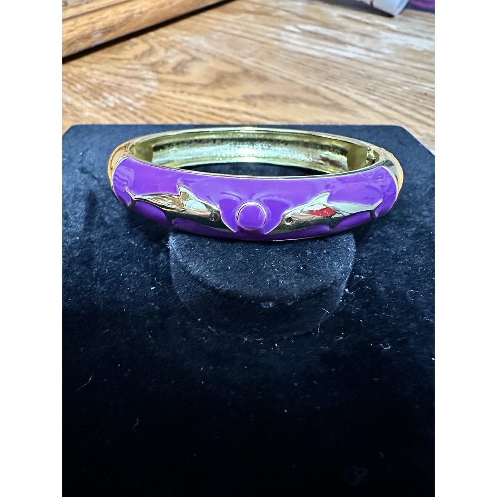 Sequin Nordstrom Multicolor Gold Tone Statement Enamel Bangle Bracelet # 204