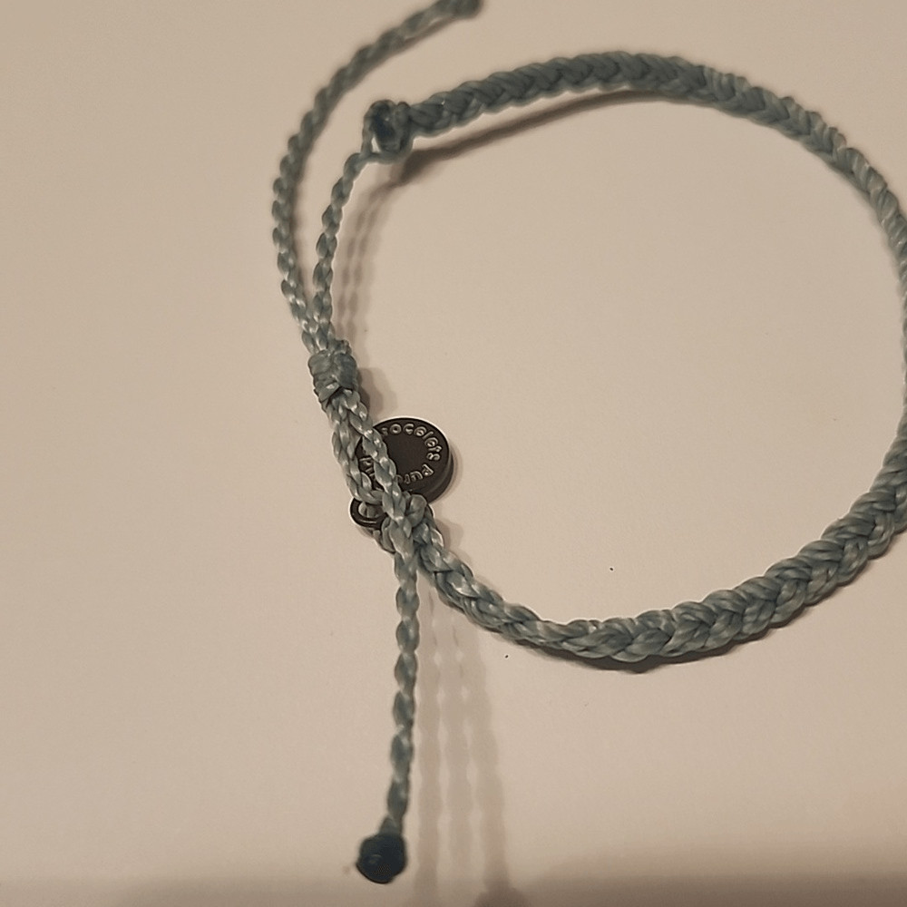Pura Vida Light Blue Braided Bracelet gallery
