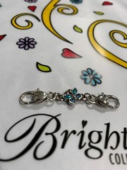NEW Brighton Butterfly blue heart clip clasp charm extender for bracelet 2 inch