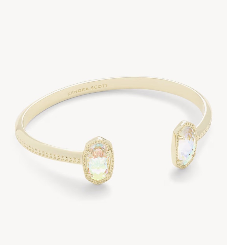 NWT Kendra Scott Elton Cuff Bracelet - Gold & Dichroic Glass