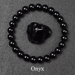6/8mm Beaded Handmade Balance Bracelet Round Rainbow Obsidian Bead Healing Reiki