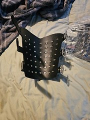 spiked leather gauntlet