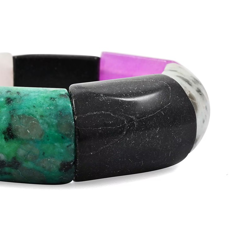 Large Section Multi-Stone 410.25 ctw Stretch Bracelet 6-7In Christmas Gifts gallery