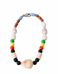 handmade sea shells bracelet wood beads boho beach rasta jewelry gift
