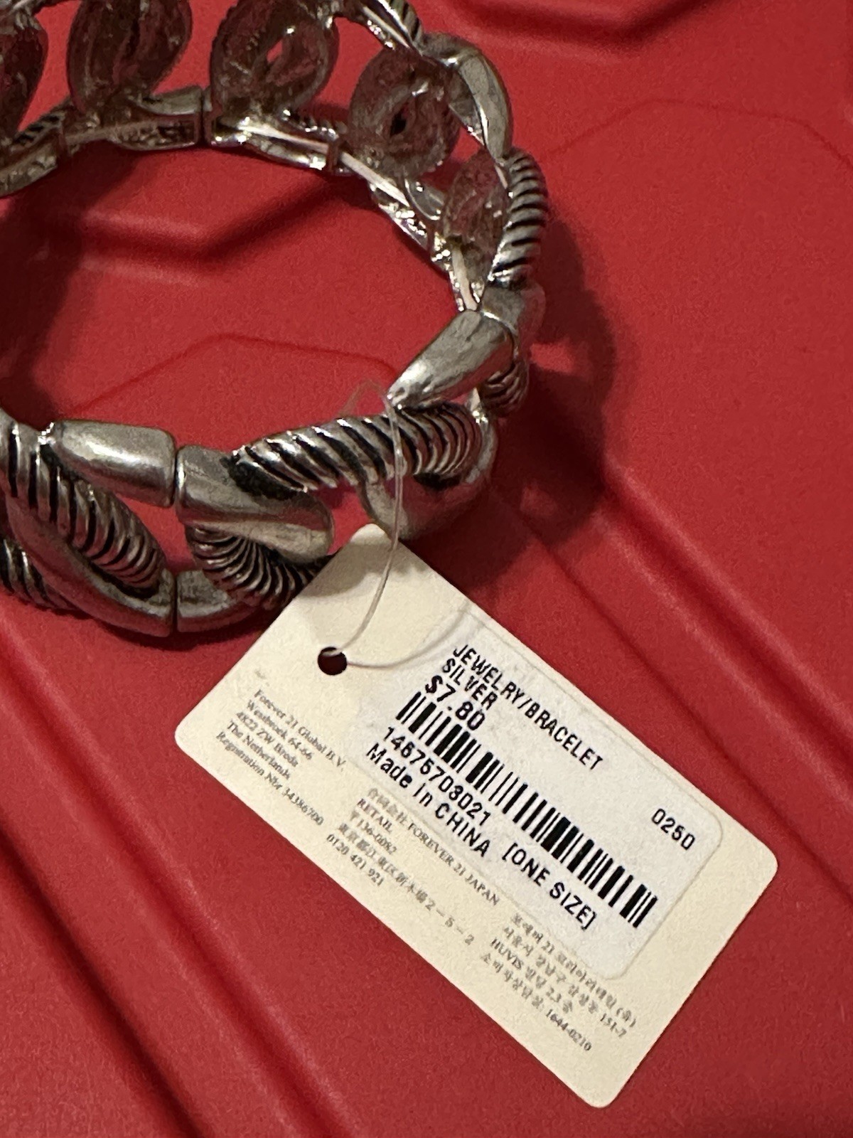 Y2K Vintage Forever 21 Chain Bracelet Silver One Size Fashion Jewelry with tags gallery