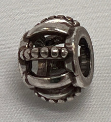 Brighton Cage Bead, Silver Finish