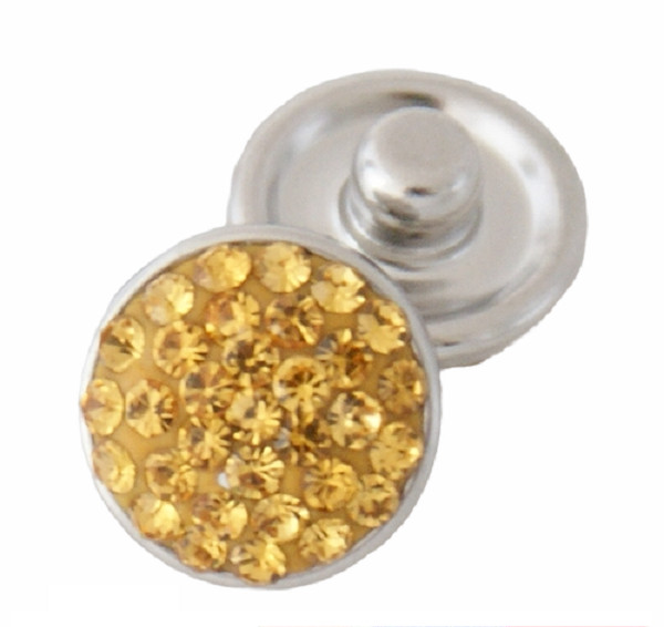Mini Snap Jewelry Gold Rhinestone Crystal Stud fits 12mm Petite Ginger Charm gallery
