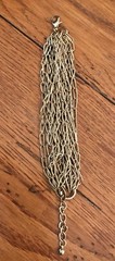 Multi-Strand Gold-Tone Link Adjustable 6′-7 1/2″ Bracelet Lobster Claw Closure