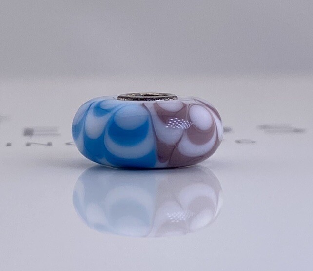 Trollbeads Blue Pink Porcelain Bead gallery