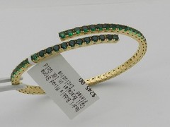 Nadri Bubbly Mixed Stone Cuff Bracelet in 18K Gold Plated