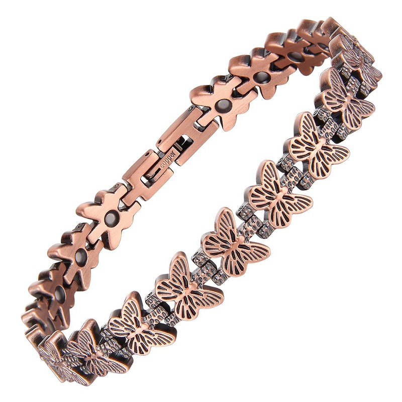 3500 Gauss Magnetic Copper Bracelet Colorful Heart for Women Pain Relief gallery