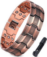 Men’s Copper Magnetic Bracelet 3X Strength Adjustable Sizing Tool Pain Relief