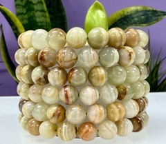 Wholesale Lot 6 Pcs Natural Green Onyx 10mm 8”Crystal Stretch Bracelet
